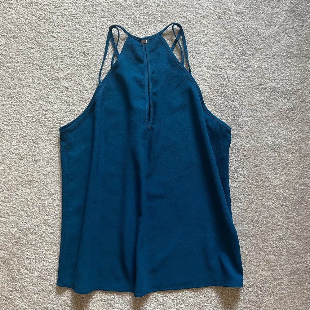 H&M Dark Teal Green/Blue Strappy Tank Top Size S